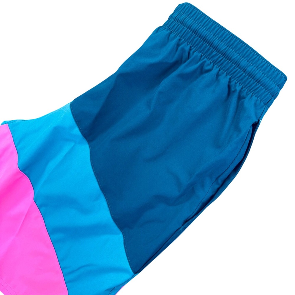 Nike Men's Small Swim Bottom Board Shorts Swimsuit Pink Blue Colorblock NESSD470
